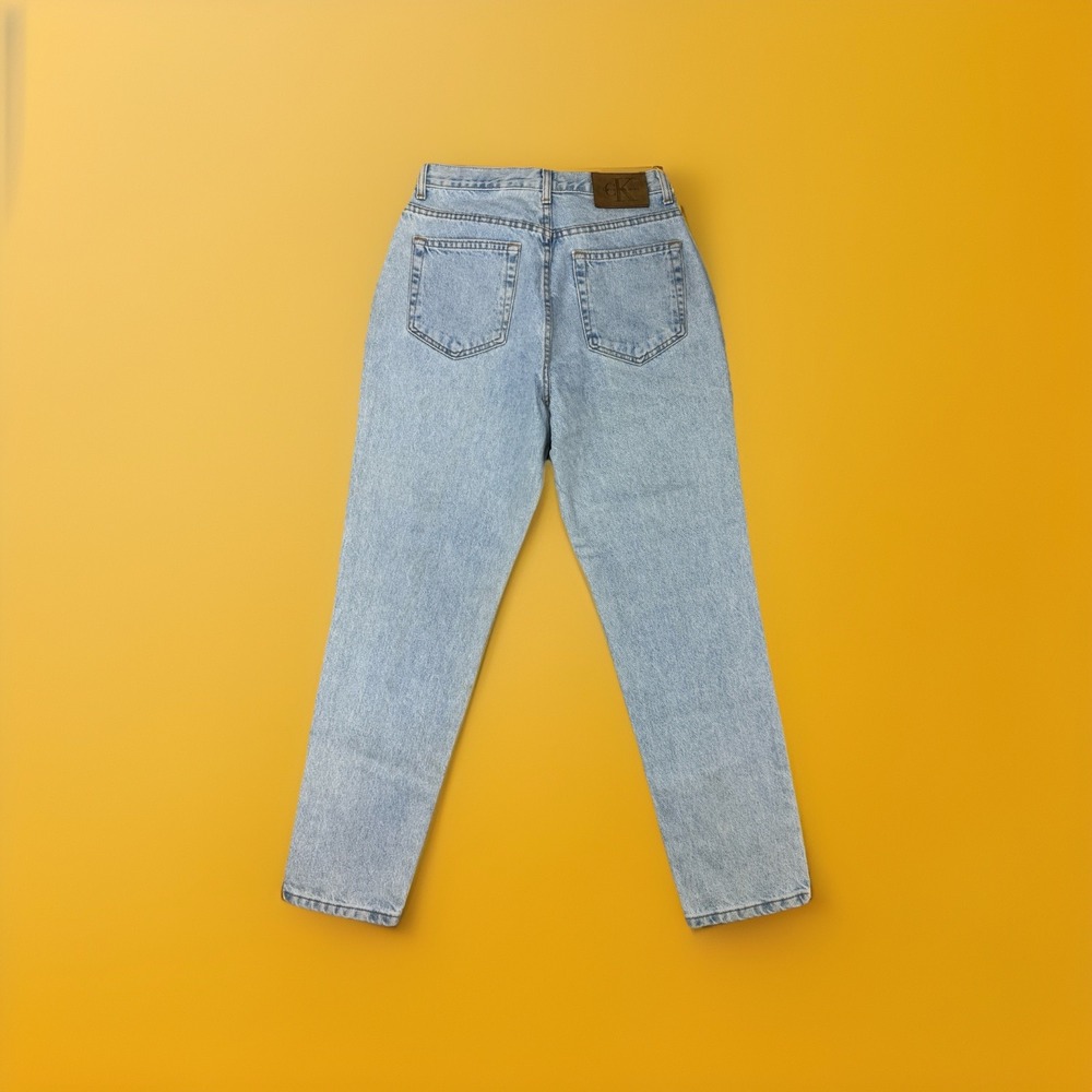 VTG 90s CK Calvin Klein‎ Jeans Ultra High Rise Stonewash USA 12 (28x30) Patch